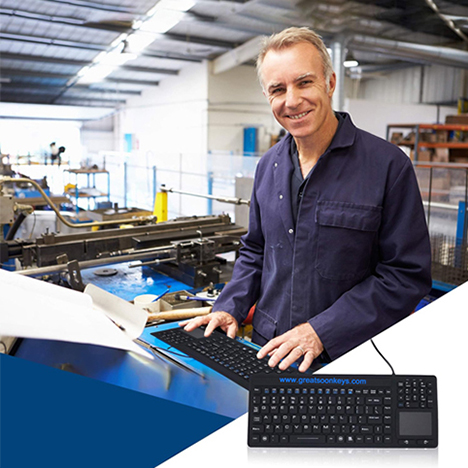 Our KB and Mice are widely used in industrial applictions and hospitals.
