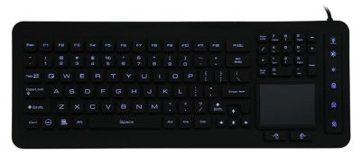 Backlit Industrial Keyboard with Touchpad